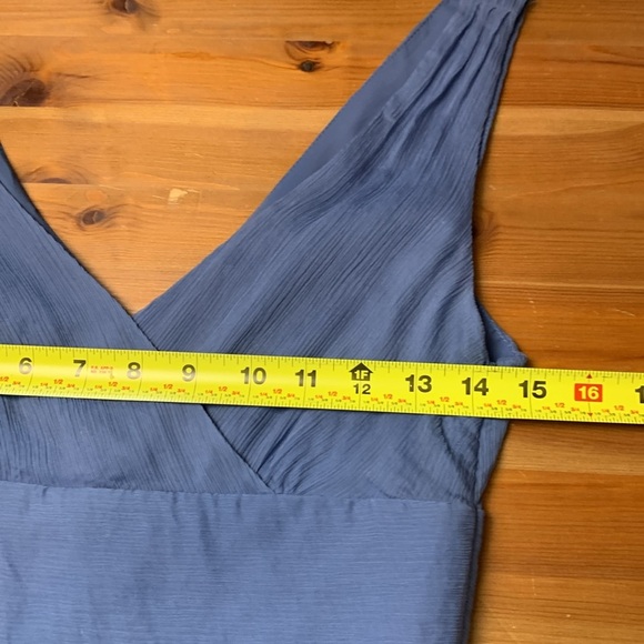 J.Crew Sophia 100% Silk Elegant Blue Sleeveless Dress - Picture 5 of 10
